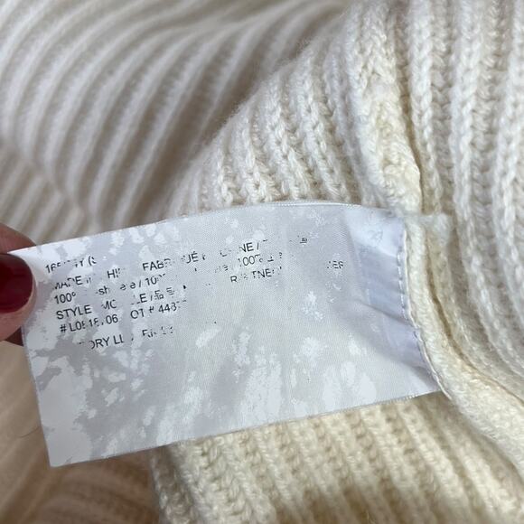 Theory Moving Rib Cashmere Foldover Collar Turtleneck Sweater Size Small - Picture 7 of 8